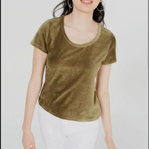 Crave Fame Scoop Neck Cordoroy